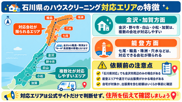 石川県の対応エリアと注意点