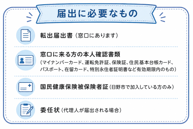 日野市の転出手続きに必要なもの
