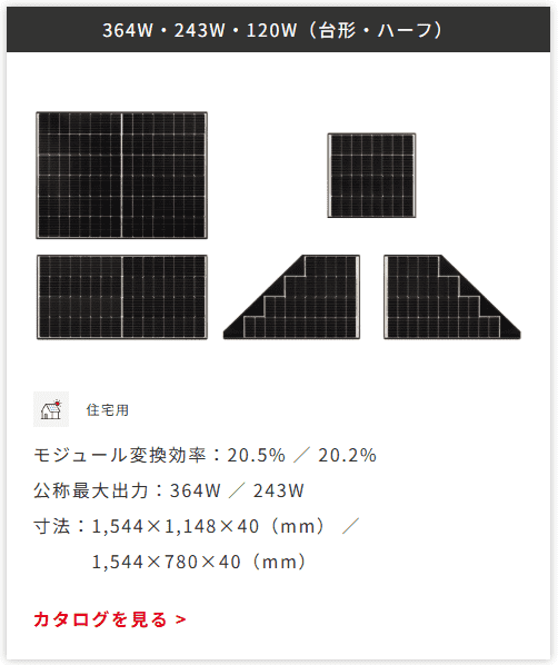 長州産業 太陽光パネル （台形・ハーフ）