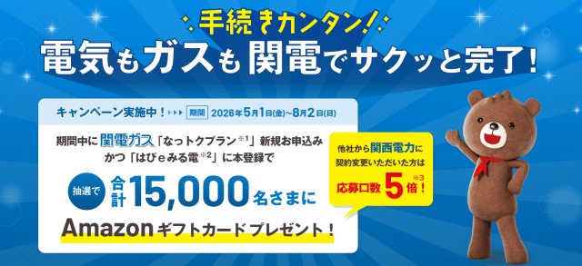 関西電力 新規キャンペーン