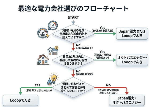 電力会社選び簡易診断